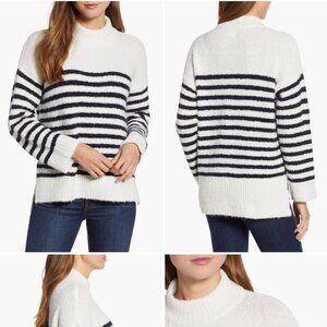 Lou and Grey striped mockneck sweater